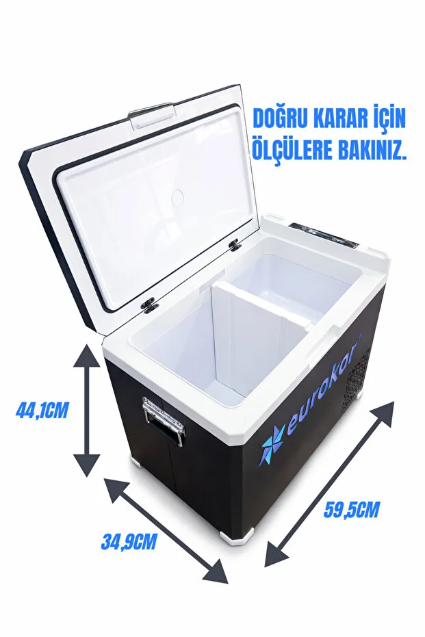 KIM-4753 Oto Buzdolabı | 40 L Kapasite & 12V/24V & USB Çıkış & Tekerlekli